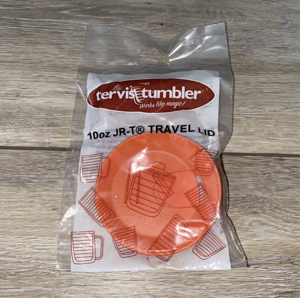 Copied - Tervis Tumbler 10oz JR-T Travel Lid with Slider in ORANGE (New)